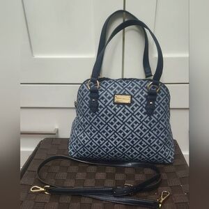 Tommy Hilfiger Blue Geometric Shoulder Bag